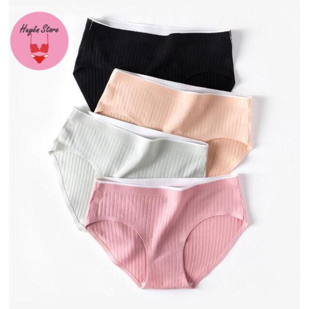 Set 5 Quần Lót Nữ Cotton Gân Tăm Không Đường May Siêu Kháng Khuẩn CT-06