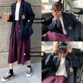 Áo vest blazer phong cách học sinh đại học Ulzzang Retro HQ M55