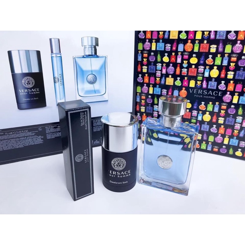 Set nước hoa Versace Pour Homme EDT 100ml + 10ml + lăn khử mùi 75g