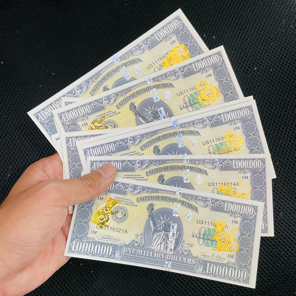 Tiền 12 con giáp 1 triệu dollars 12 Con Giáp Mạ Vàng lưu niệm của Mỹ cực độc, tặng bao lì xì