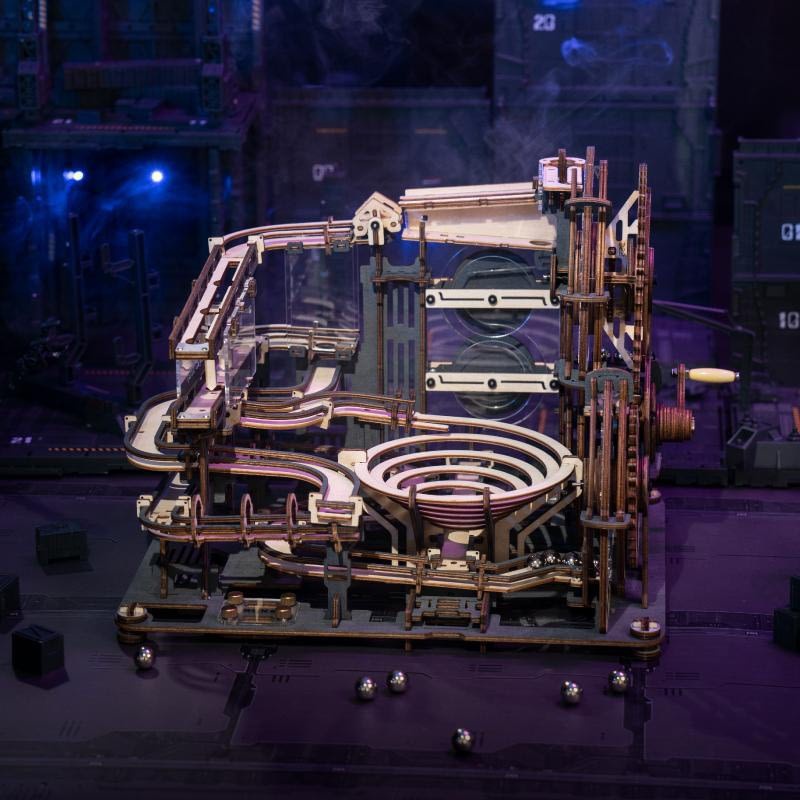 Đồ Chơi Lắp Ráp Bằng Gỗ 3D Robotime Mô Hình Động Cơ Học Marble Run Night City - LGA01