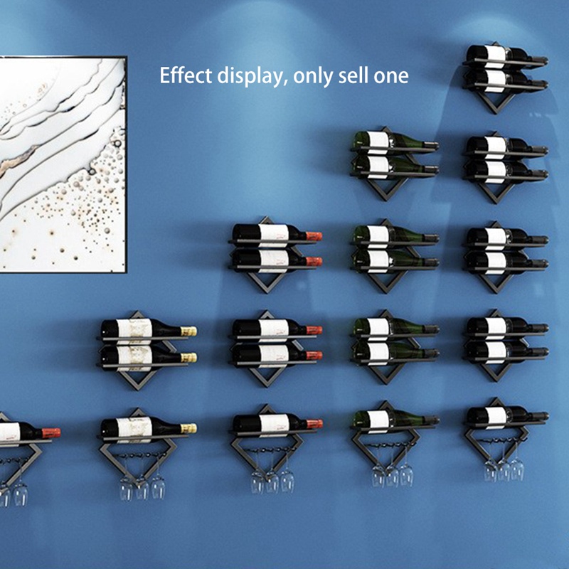 Giá Đỡ Chai Rượu Treo Tường Trang Trí Nhà Bếp/Quán Bar