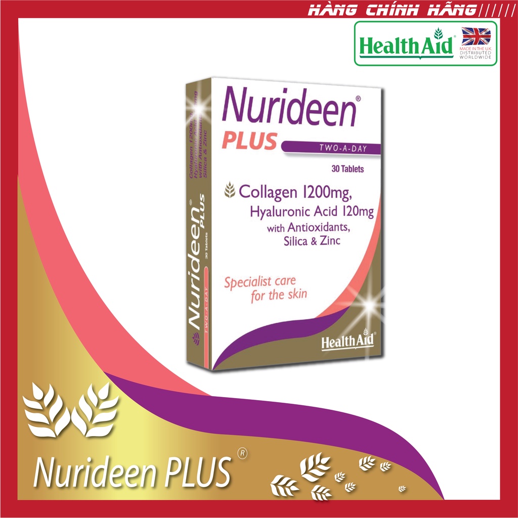 Viên ngăn ngừa lão hoá Healthaid Nurideen Plus (Hộp 30 viên)