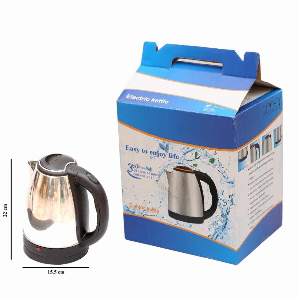 Ấm Siêu Tốc Inox loại lớn 1L8- Ấm Siêu Tốc 1.8L Electric Kettle