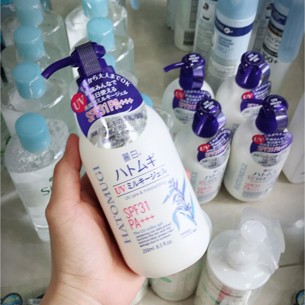Sữa dưỡng thể chống nắng Hatomugi The UV Milky Gel SPF31 PA+++ 250ml | BigBuy360 - bigbuy360.vn