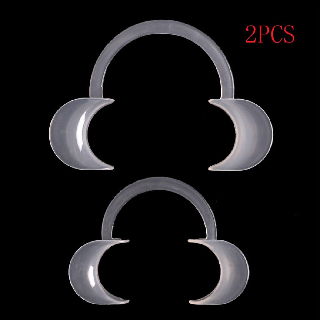 Set 2 Dụng Cụ Mở Miệng Hình Chữ C Bằng Nhựa Chuyên Dụng Cho Nha Khoa / Má Hồng / Môi