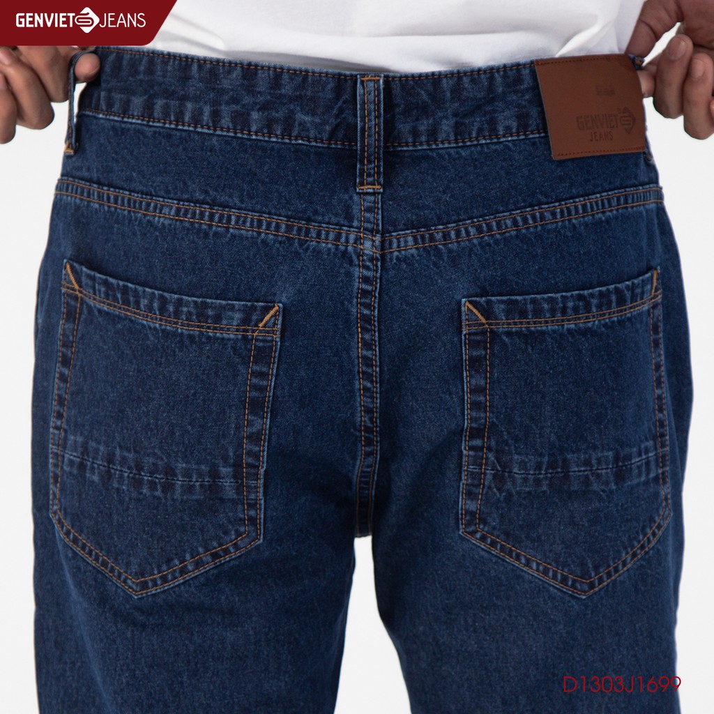 Quần ngố jeans nam col cơ bản D1303J1699 GENVIET