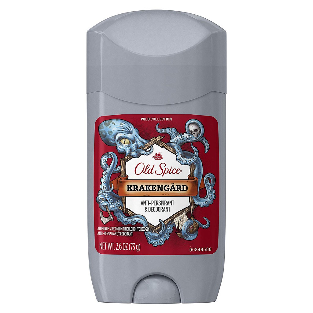 Lăn sáp khử mùi nam Old Spice Wild Collection Men's Deodorant Krakengard 73g (Mỹ)