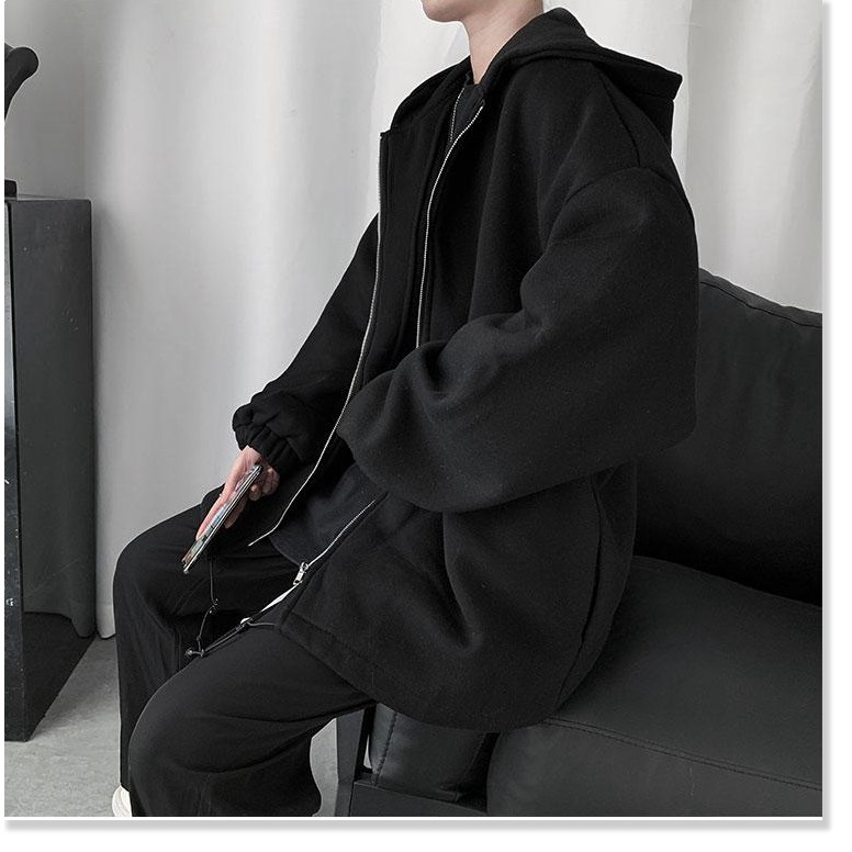 Áo khoác nam dây kéo chất nỉ from rộng đẹp