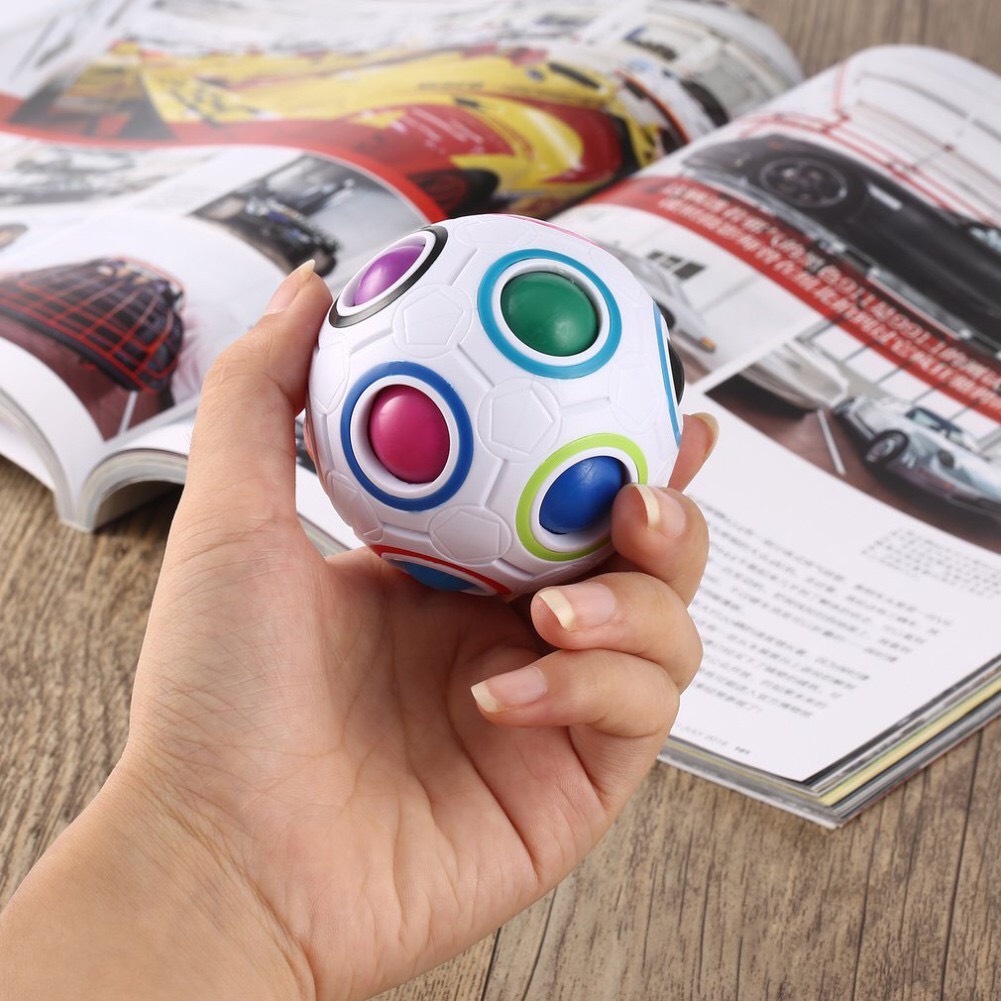 Đồ chơi quả bóng Rubik Ball Magic Rainbow - Giải trí vận động nhà tắm giáo dục thông minh trẻ em cho bé giá rẻ