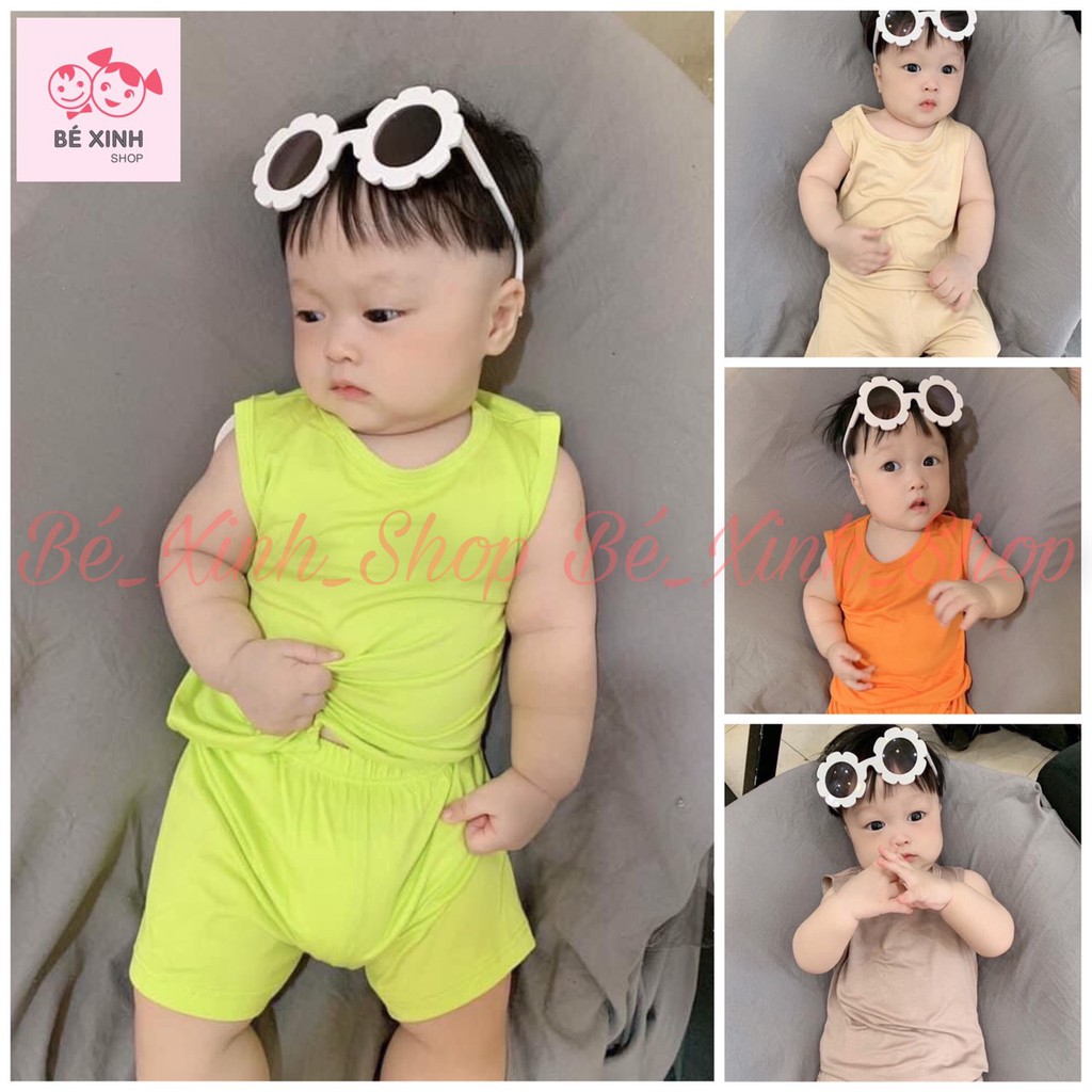 COMBO 3 Bộ áo ba lỗ sát nách cho bé trai bé gái Minky Mom [Bán chạy] Đồ Minky Mom bộ thun BA 3 LỖ TRƠN cho bé trai gái