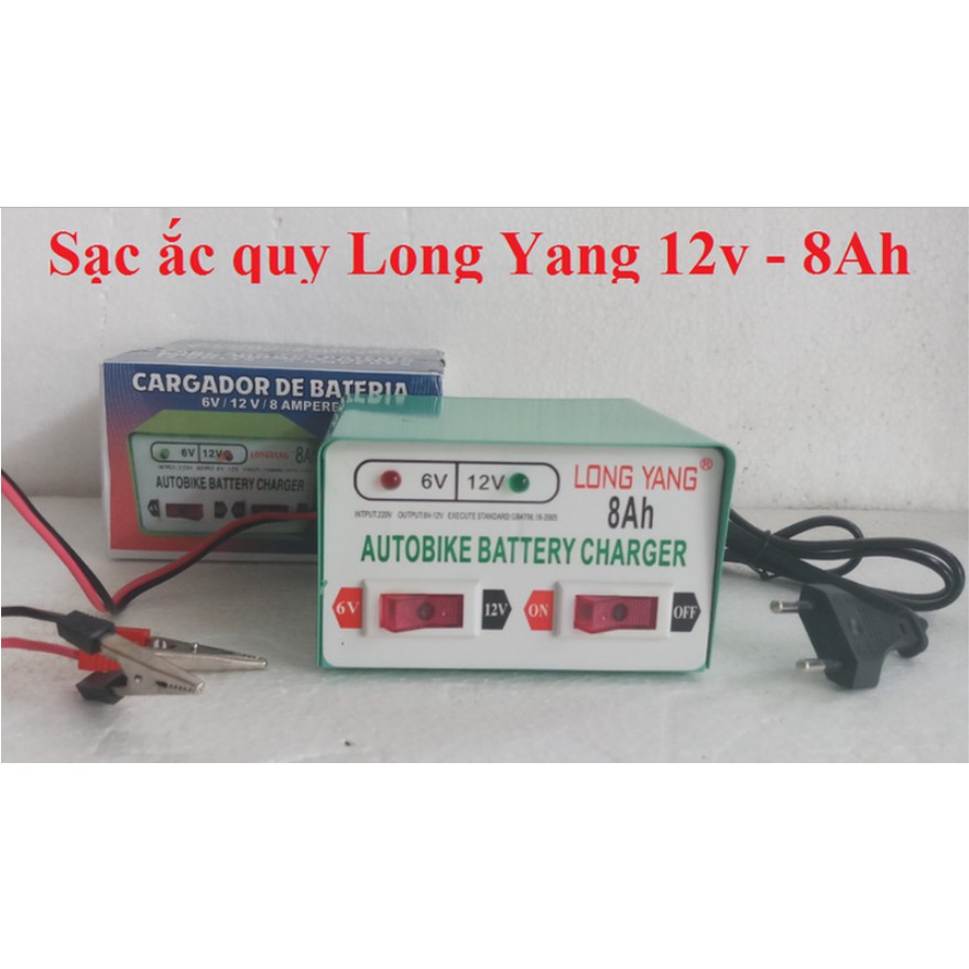 BỘ SẠC BÌNH ẮC QUY TỰ ĐỘNG 2 CHẾ ĐỘ SẠC 6V-12V -8A CHO Ô TÔ-XE MÁY