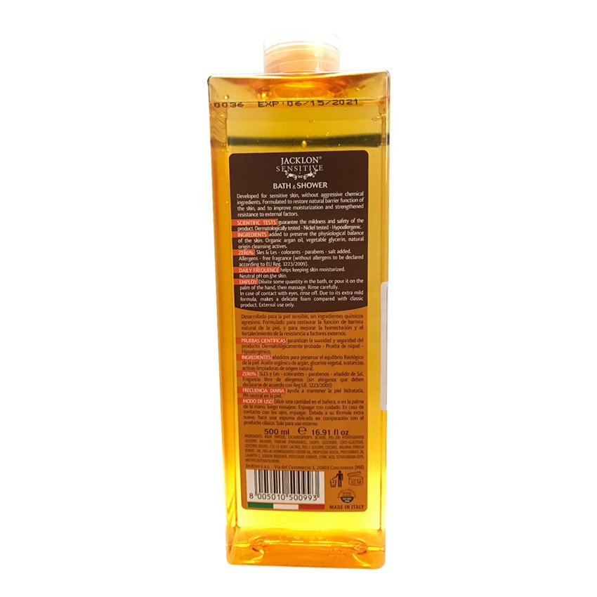 Sữa tắm cao cấp chiết xuất dầu Jacklon Argan 500ml | BigBuy360 - bigbuy360.vn