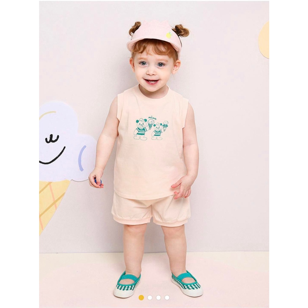 Bộ hè xuất xịn Milk Mile sát nách bé trai bé gái hình ngộ nghĩnh