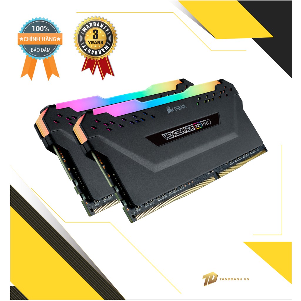 Ram máy tính để bàn CORSAIR VENGEANCE RGB PRO BLACK DDR4 | BigBuy360 - bigbuy360.vn
