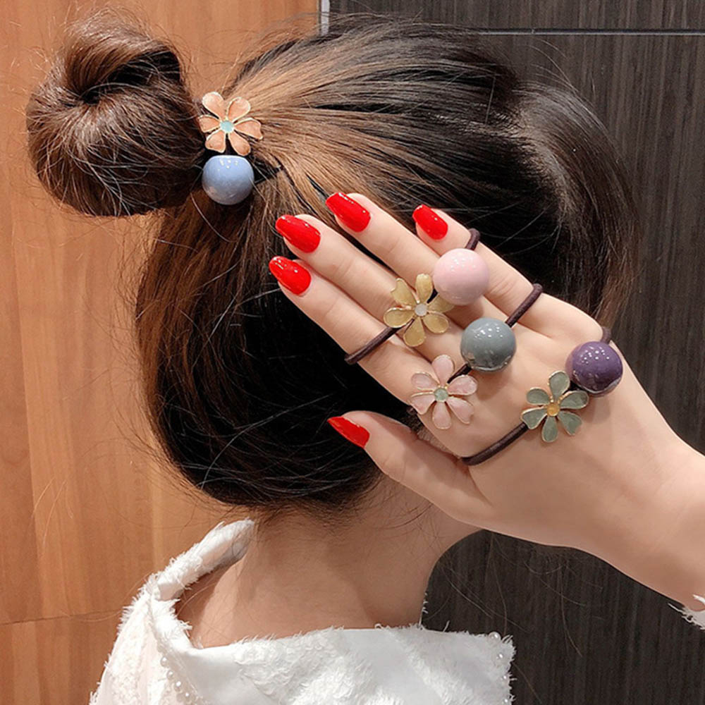 Dây Buộc Tóc Gắn Hoa Xinh Xắn Dành Cho Nữ