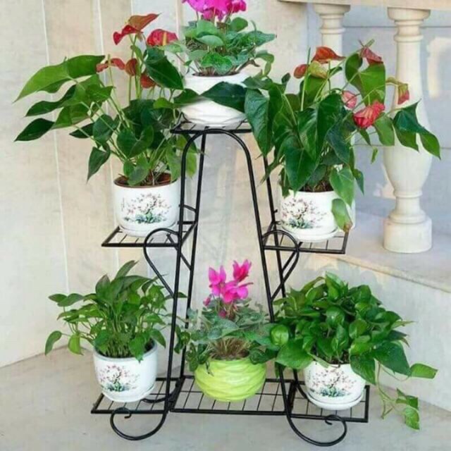KỆ SẮT ĐỂ CHẬU HOA CÂY CẢNH 6 TẦNG SIÊU ĐẸP