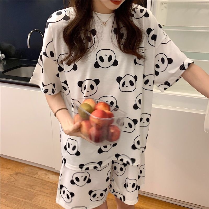 Bộ Ngủ Hoạt Hình Tay Cộc Quần Cộc Chất Cotton Cực Mềm Mịn Mát XKBC01 | BigBuy360 - bigbuy360.vn