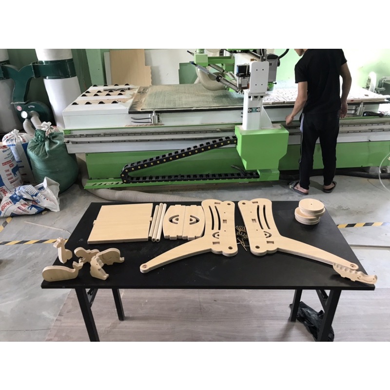 Xe đẩy tập đi, xe đẩy plywood, gỗ an toàn, khắc tên theo yêu cầu