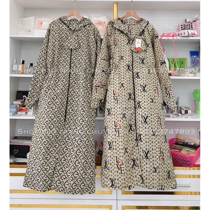 Áo Nắng Dáng Dài - Áo Đi Nắng Toàn Thân Kẻ Sọc 2 Màu 2 Lớp