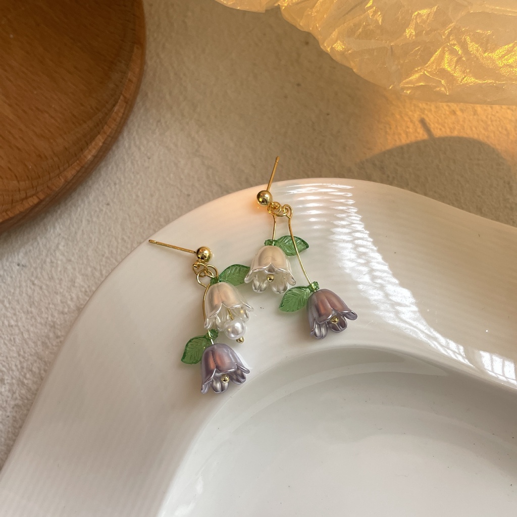 Khuyên Tai Hình Hoa Phong Cách Mori Đơn Giản Cho Nữ