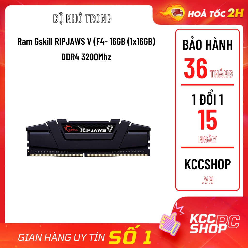 Ram PC Gskill RIPJAWS V 8GB16GB DDR4 3200Mhz Chính Hãng Bh 36 Tháng