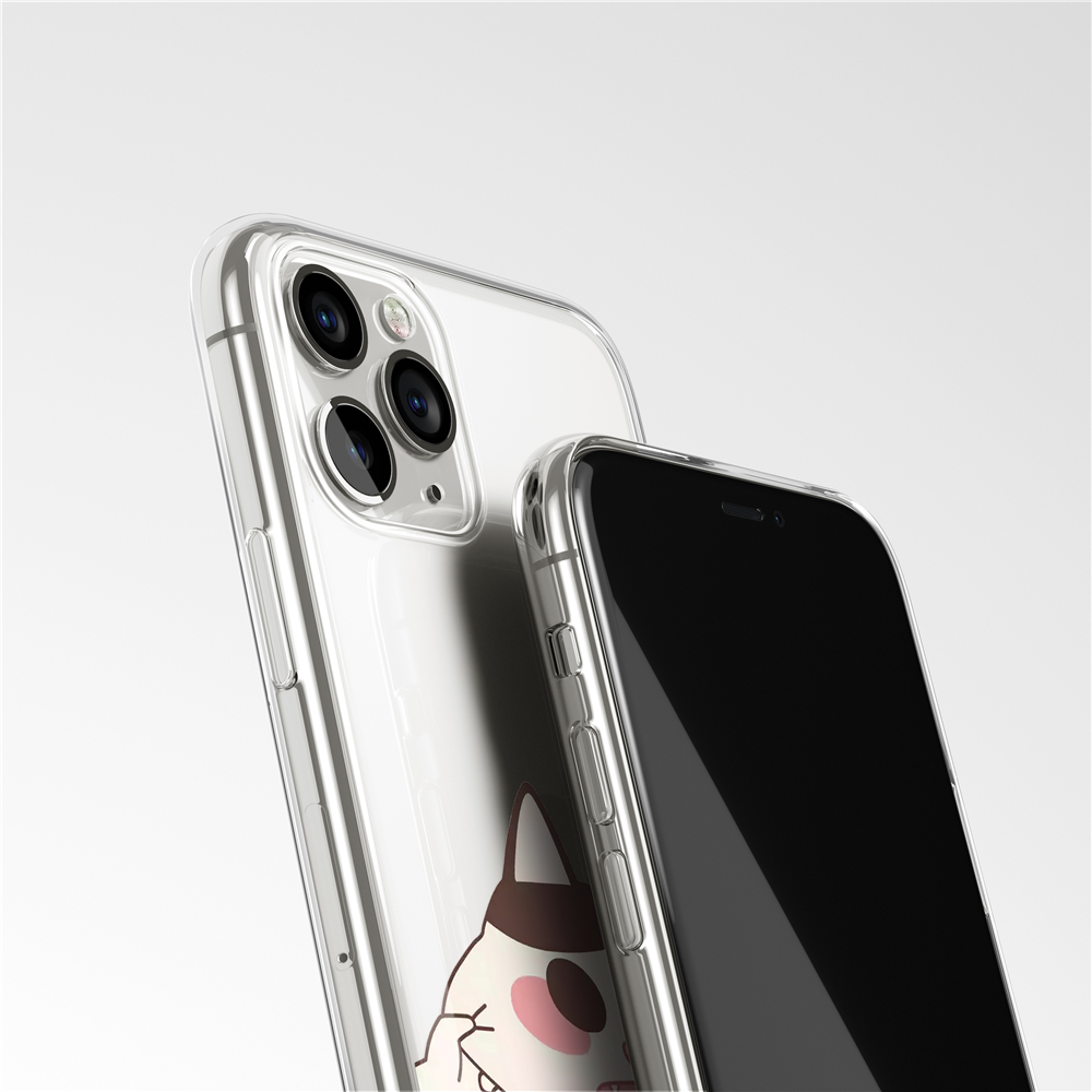 iPhone 12 PRO MAX iPhone 11 pro max iPhone x xr xs max iPhone 8 plus 7 plus SE2020 6 6s Plus cat Knead face Casing iPhone Case Transparent Soft TPU Cover