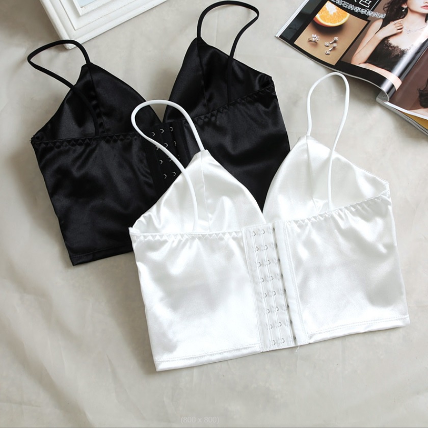 Áo bra nữ satin hai dây, thiết kế đơn giản, trẻ trung, dễ phối đồ, phù hợp 55kg trợ lại  (MS 04062) Anna Shop
