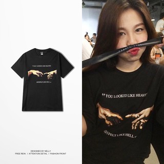 [NY1337] Áo thun ngắn tay cổ tròn in hình Hai Bàn Tay (NELLY)