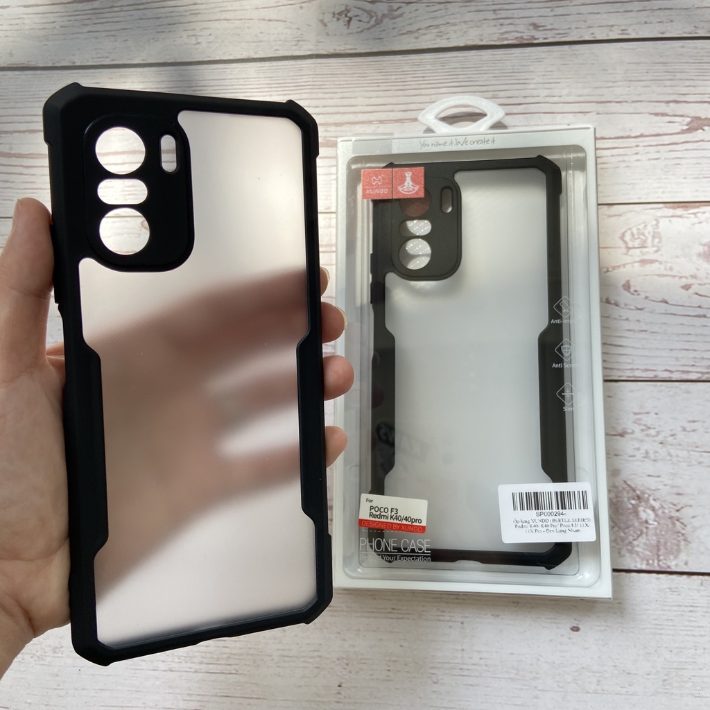 Ốp lưng XUNDD Redmi K40 / K40 Pro / Mi 11X / 11X Pro - Mặt lưng trong, Viền TPU, Chống sốc