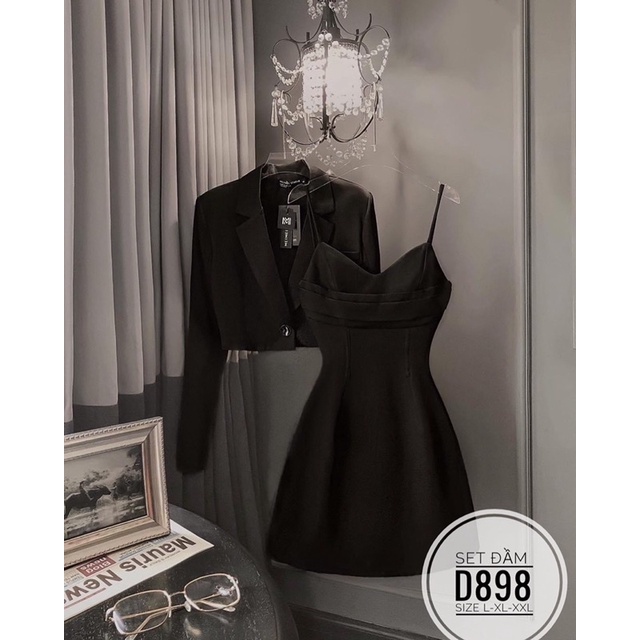 Set đầm kèm áo khoác bigsize (60-90kg)