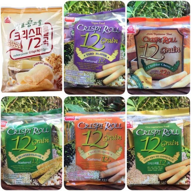 BÁNH CRISPI DINH DƯỠNG ĐÀI LOAN 12 loại đậu túi 180gr