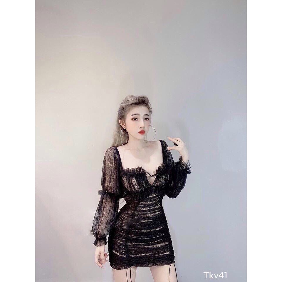 Đầm Body Ren Nhún 2 Lớp Thời Trang Nữ Thiết Kế Ấn Tượng | BigBuy360 - bigbuy360.vn