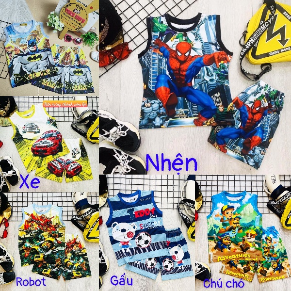 (20- 40Kg )BỘ SÁT NÁCH THUN LẠNH BÉ TRAI LoẠI 2 ĐẠI