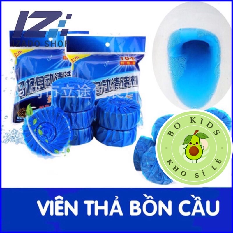 Bộ 10 Viên Khử Mùi Tẩy Bồn Cầu Thế Hệ Mới 2X - Viên Thả Toilet Diệt Khuẩn, Tẩy Sạch Vệ Sinh Vết Bám Bẩn