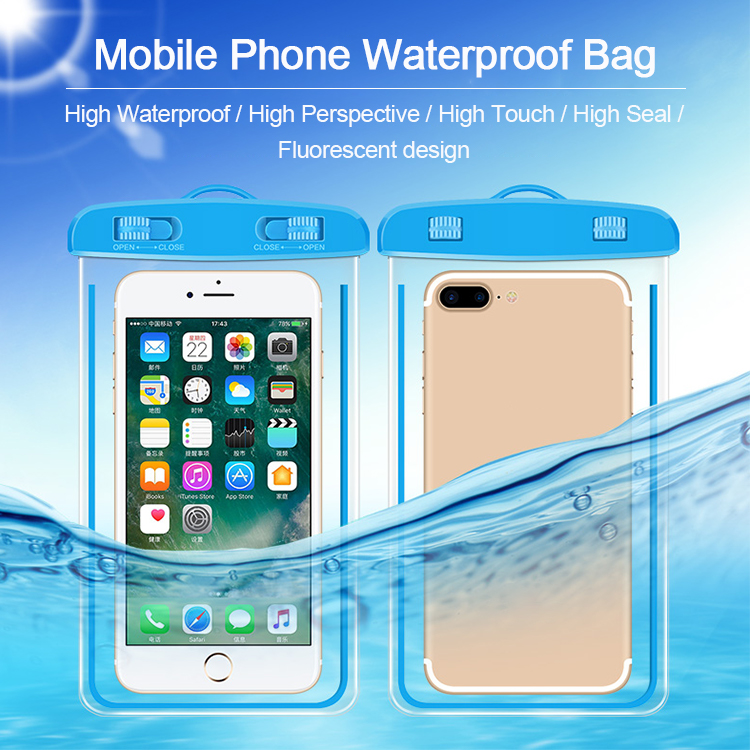 Túi đựng điện thoại di động bằng PVC chống nước màu huỳnh quang