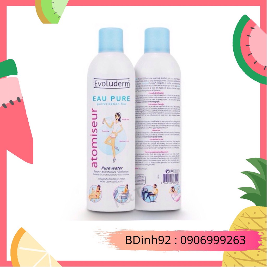 XỊT KHOÁNG EVOLUDERM 400ML