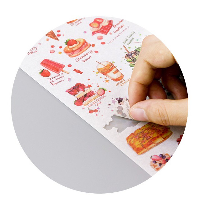 Set 3 tờ washi sticker trang trí planner SS008