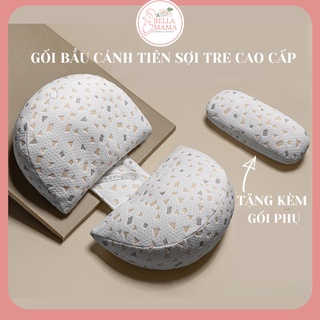 Gối Bầu Cánh Tiên Sợi Tre Cao Cấp Bella Mama Nâng Đỡ Bụng Hỗ Trợ Giảm Đau