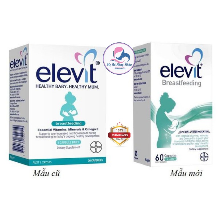 [Chuẩn Auth Úc] Vitamin Elevit Breastfeeding sau sinh 60 viên