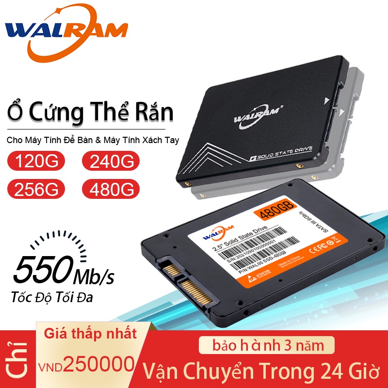 Ổ cứng trạng thái rắng SATA III HDD SSD 2.5" 128GB 240GB 120GB 256GB 480GB 60GB 6GB/s cho laptop | WebRaoVat - webraovat.net.vn