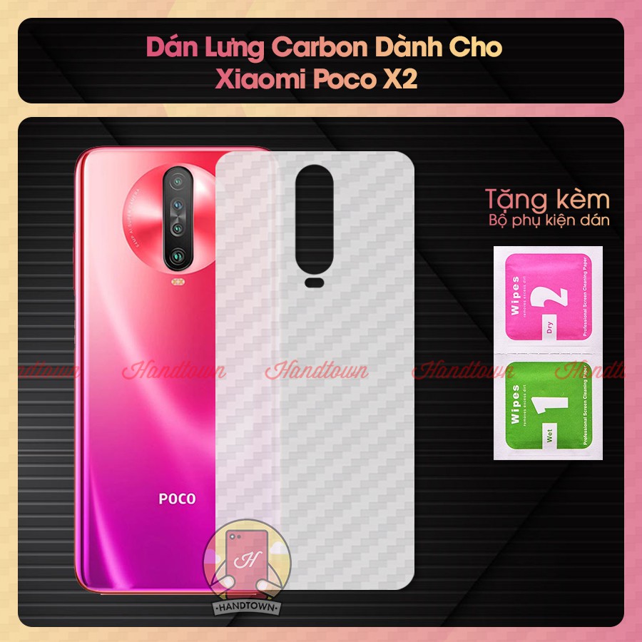 Miếng dán lưng cacbon Xiaomi Poco X2