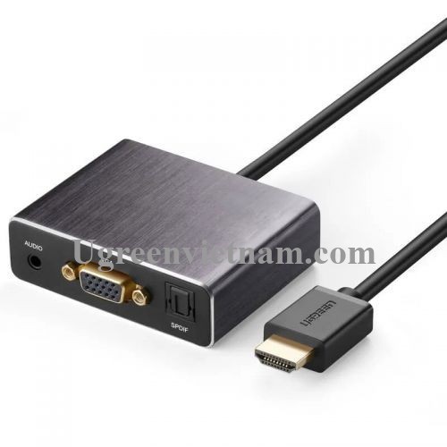 Cáp chuyển HDMI to VGA tích hợp Audio, cổng quang SPDIF Ugreen 40282