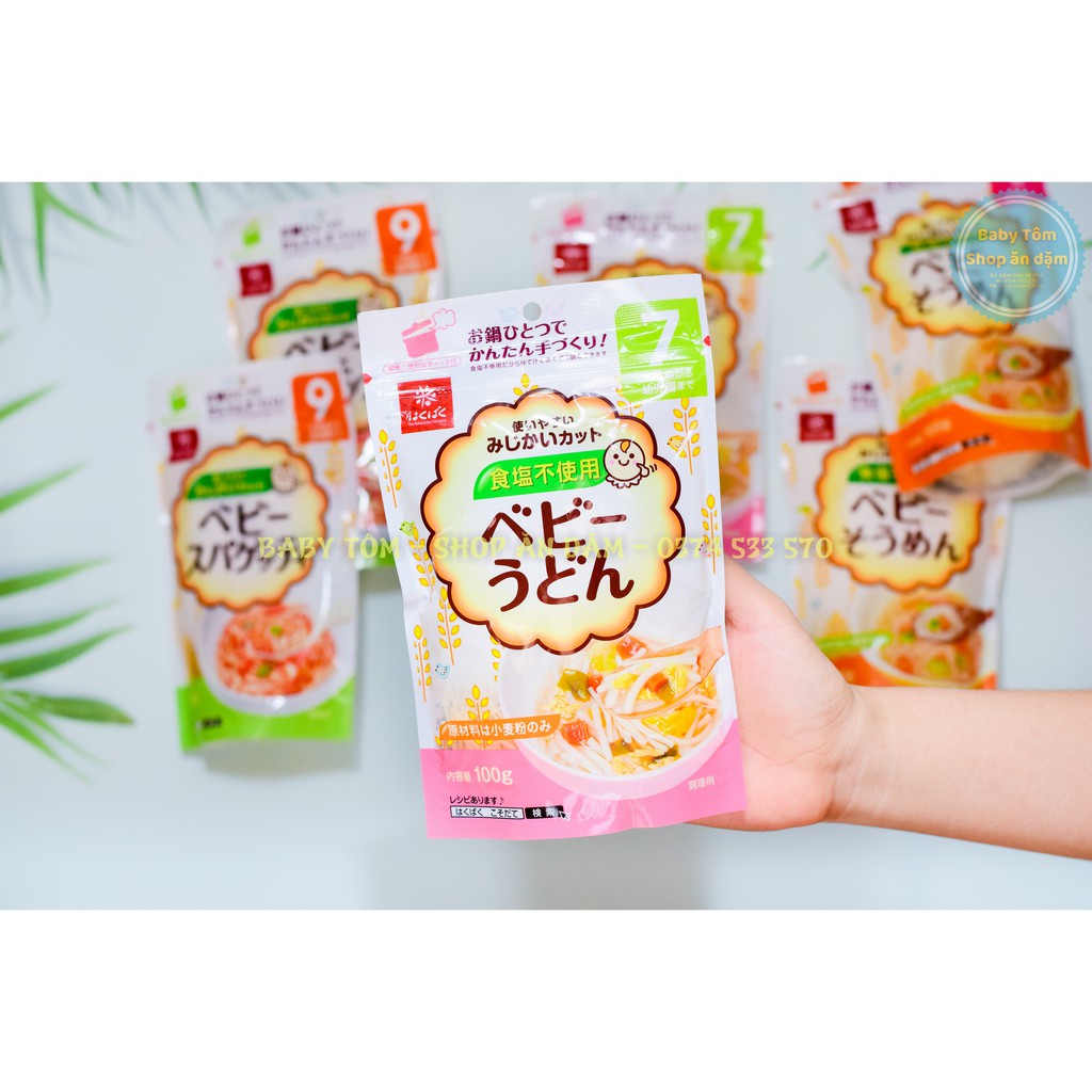 Mì tách muối Hakubaku cho bé ăn dặm NPP Baby Tôm