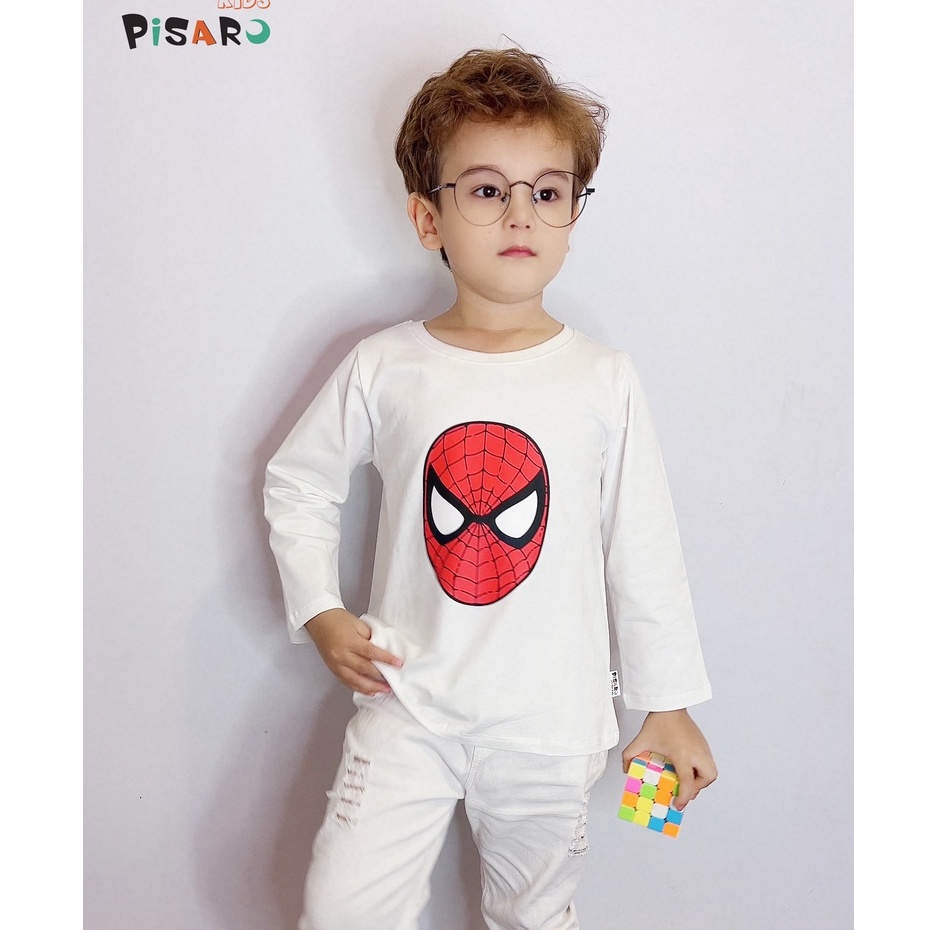 Áo thun bé trai và bé gái PISAROKIDS chất vải Cotton cao cấp co giãn mềm mại
