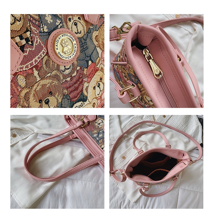 Túi Tote Cỡ Lớn In Họa Tiết Hoạt Hình Phong Cách Phương Tây Cổ Điển Thời Trang 2022 Cho Nữ