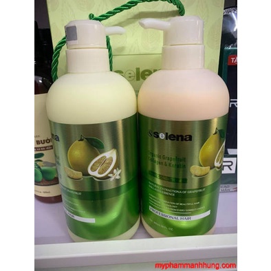 Cặp dầu gội xả BƯỞI SELENA 800ML CHỐNG RỤNG TÓC PHỤC HỒI TÓC HƯ TỔN🎯️🎯️🎯CHÍNH HÃNG UK