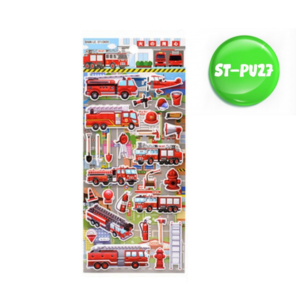 Đồ chơi sticker PU25->PU28 cho bé hình dán xe 3D vừa chơi vừa học, phát triển trí tuệ, luyện tập trí thông minh