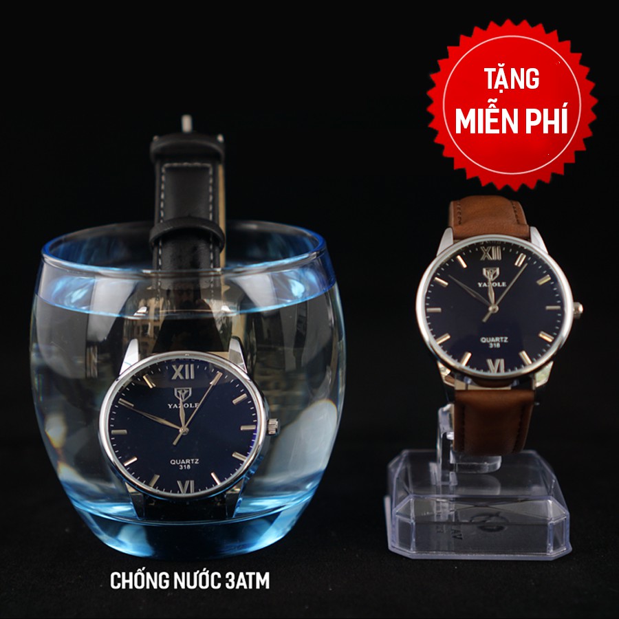 Đồng hồ nam Yazole dây da chỉ 49K