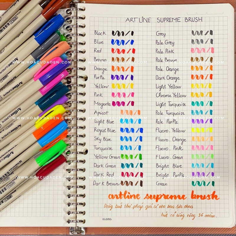 [DA ĐEN] (Mới Về) Bút Artline Supreme Brush Pen EPFS-F - Màu Lẻ